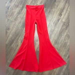 High Waist Red Bell-Bottoms
